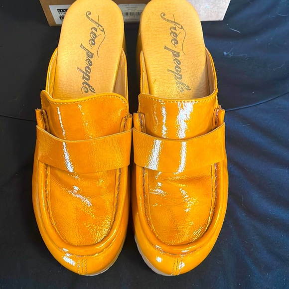 Free People Shoes Free People Mustard Yellow Clogs Poshmark